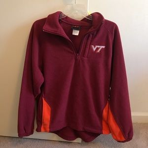Virginia tech fleece half zip